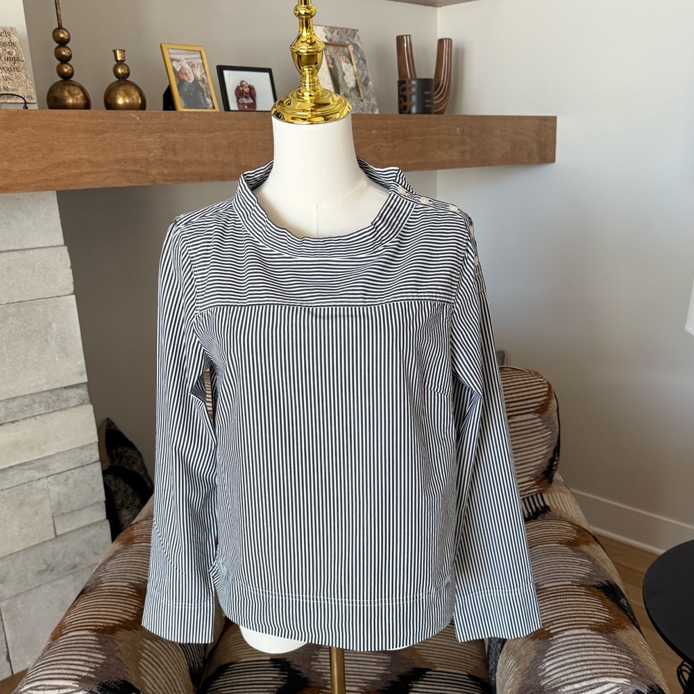 J.Crew Factory Funnelneck Striped Top